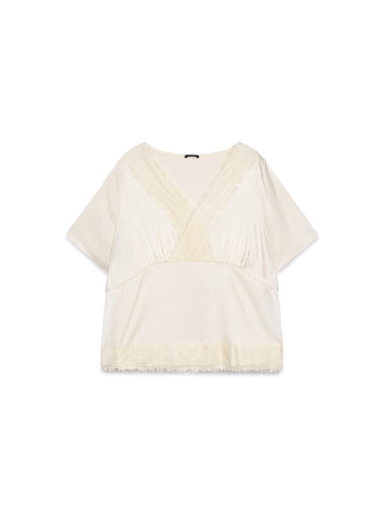 Fiorella Rubino Fiorella Rubino Blusa 2044L100712N011 Bianco A-Line Fit