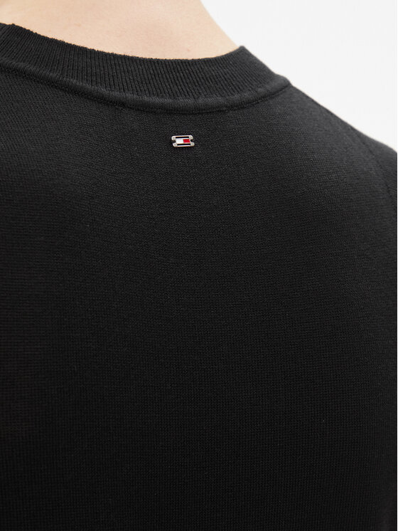 Tommy Hilfiger Tommy Hilfiger Marškinėliai Md Lyocell Silk Blend Vest WW0WW40980 Juoda Regular Fit