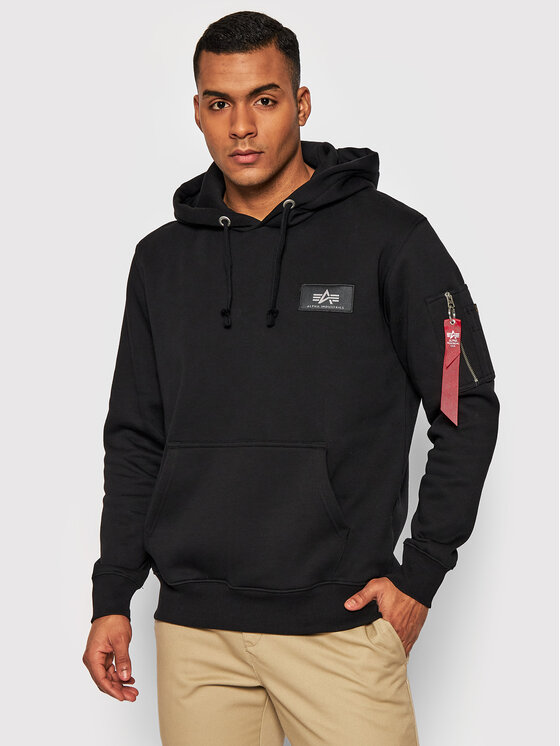 Alpha Industries Alpha Industries Bluza Back Print Como Print 178318CP Czarny Regular Fit