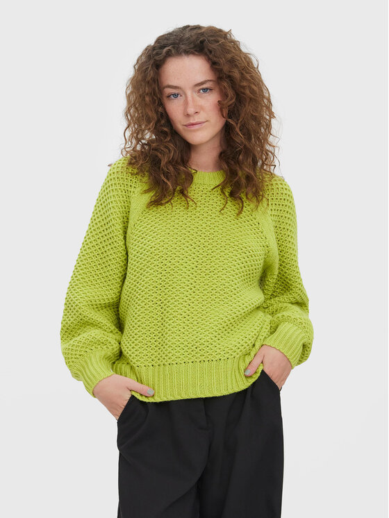Vero Moda Vero Moda Megztinis Vertie 10271197 Žalia Relaxed Fit