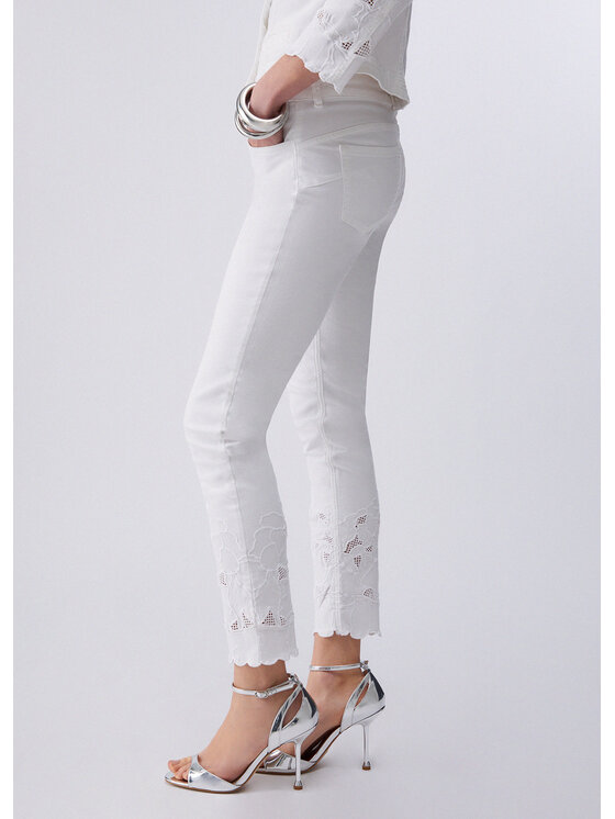 Liu Jo Liu Jo Spodnie materiałowe WA6260T367AP9255 Fioletowy Slim Fit