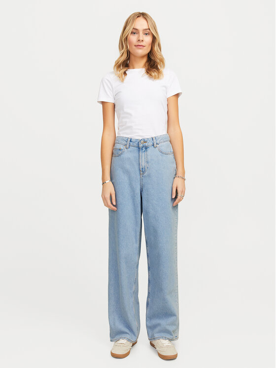 JJXX JJXX Traperice Tokyo 12269077 Svijetloplava Wide Leg