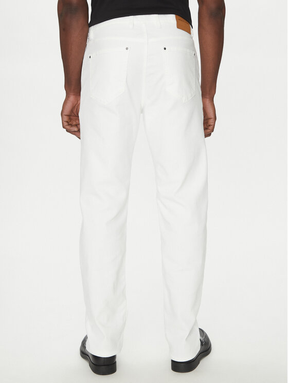 Michael Kors Michael Kors Blugi CS5900K0UK Alb Straight Fit