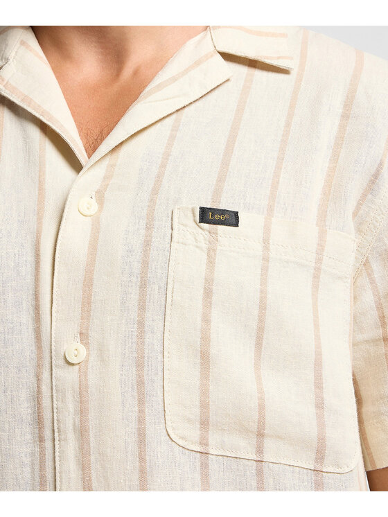 Lee Lee Camicia 112363920 Beige Relaxed Fit