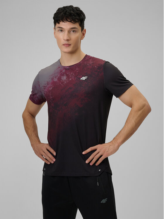 4F 4F Koszulka techniczna VICTORY PACK Bordowy Regular Fit