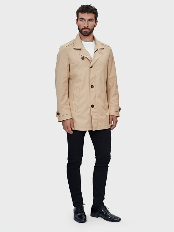 Evenemen Evenemen Płaszcz zimowy LEONE CAMEL Beżowy Slim Fit