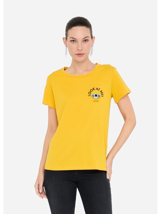 Liu Jo Liu Jo T-shirt TF5275JS923M9755 Giallo Regular Fit