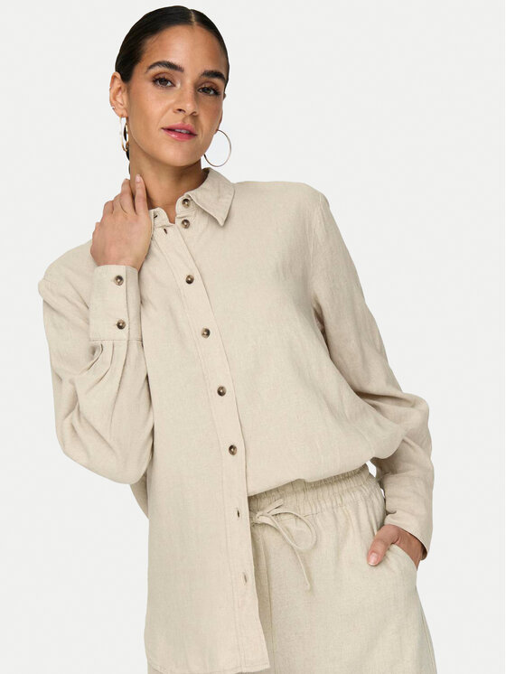 JDY JDY Košeľa Say 15318364 Béžová Loose Fit