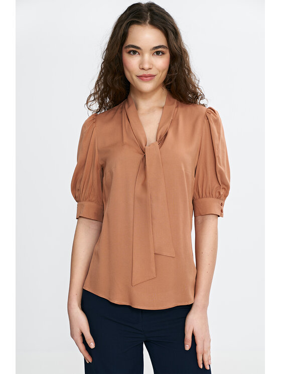 NIFE NIFE Halenka B189 Hnědá Regular Fit