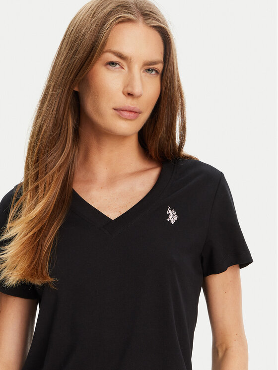 U.S. Polo Assn. U.S. Polo Assn. Marškinėliai WUP0635 Juoda Classic Fit