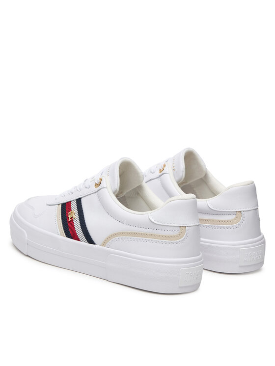 Tommy Hilfiger Tommy Hilfiger Laisvalaikio batai Th Platform Vulc Leather FW0FW09603 Balta