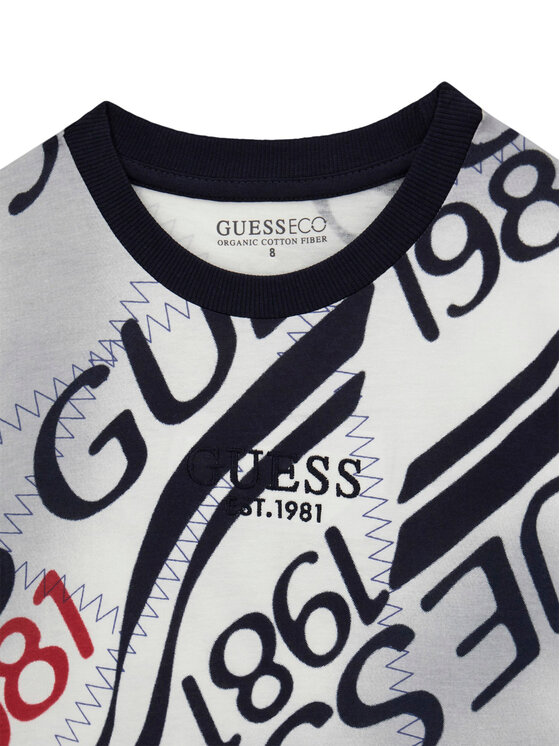 Guess Guess Tricou L6RI04 K8HM4 Alb Oversize