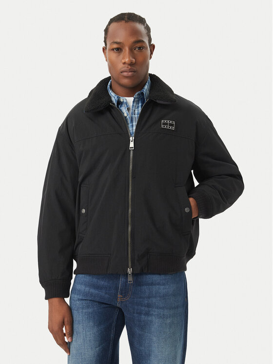 Tommy Jeans Tommy Jeans Bundy bomber Flag Aviator  DM0DM23499 Čierna Relaxed Fit