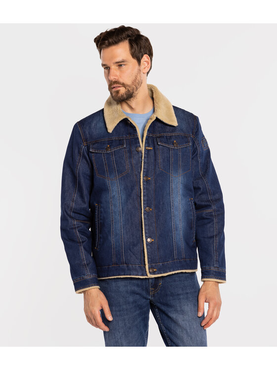 Lee Cooper Lee Cooper Kurtka zimowa SHEPARD Granatowy Regular Fit
