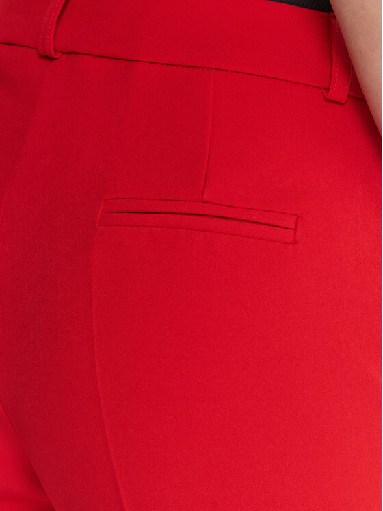 Maryley Maryley Medžiaginės kelnės 25IB52Z/M17/43MA Raudona Regular Fit