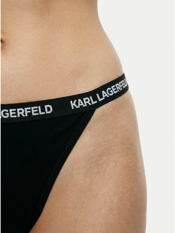 KARL LAGERFELD KARL LAGERFELD Σετ βραζιλιάνικα σλιπ B1W47032 Μαύρο