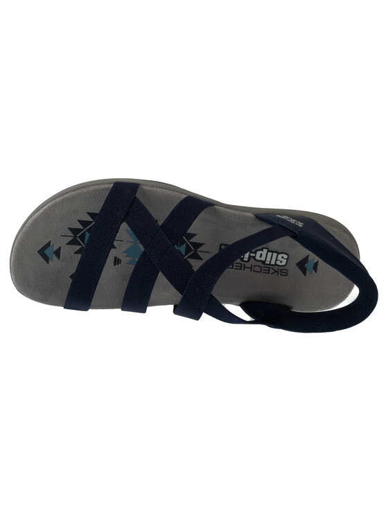 Skechers Skechers Sandały Skechers Slip-Ins: Reggae Slim - Stretch Flex Granatowy