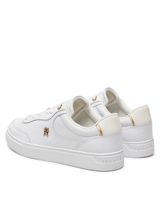 Tommy Hilfiger Tommy Hilfiger Laisvalaikio batai Essential Chic Court Sneaker FW0FW08322 Balta