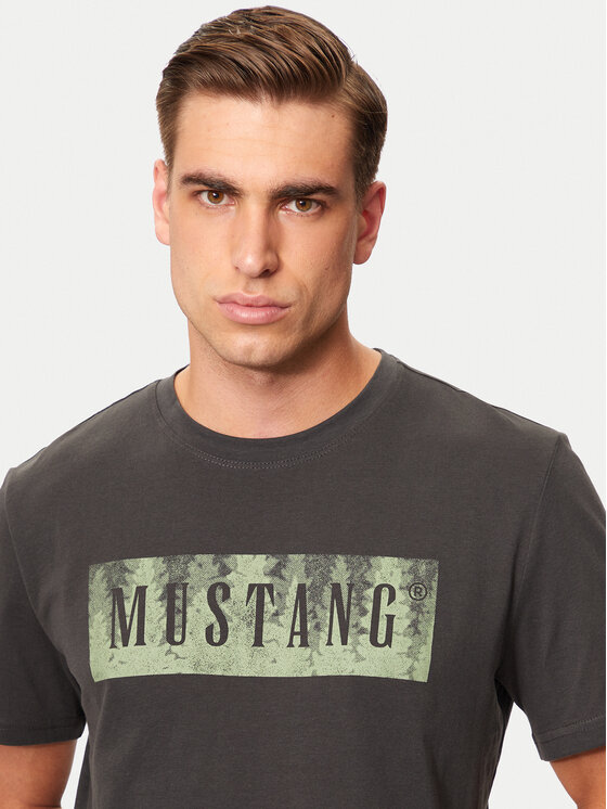 Mustang Mustang T-Shirt Austin 1015661 Γκρι Regular Fit