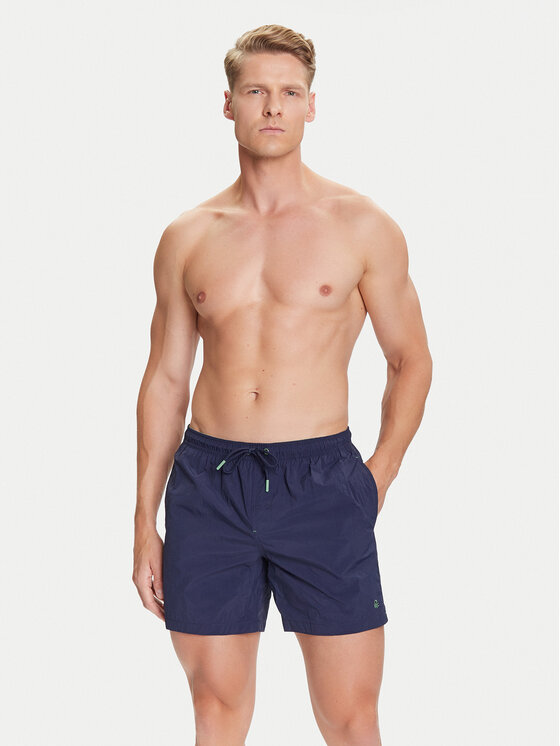 United Colors Of Benetton United Colors Of Benetton Kopalne hlače 5YLF6X00V Mornarsko modra Regular Fit