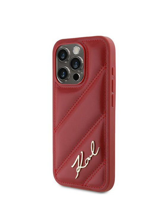 Etui na telefon KARL LAGERFELD, Czerwone, Apple iPhone 15 Pro Max