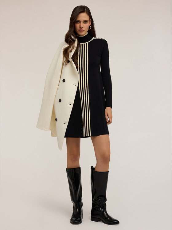 Motivi Motivi Abito da cocktail 7645W001472N033 Nero Regular Fit