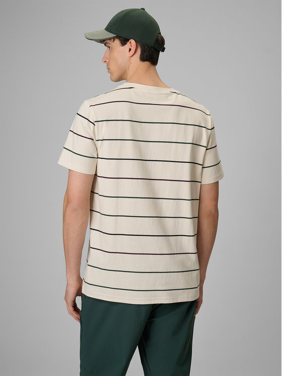 4F 4F T-Shirt NATURE’S TRAIL Kremowy Regular Fit