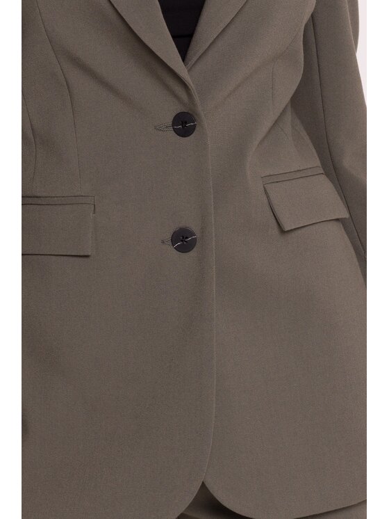 Stylove Stylove Marynarka S417 Khaki A-Line Fit