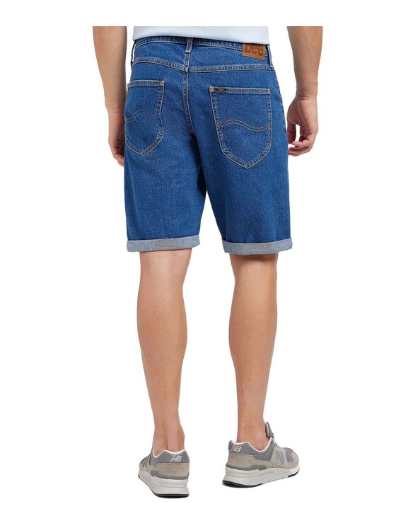 Lee Lee Szorty jeansowe 112349238 Niebieski Regular Fit