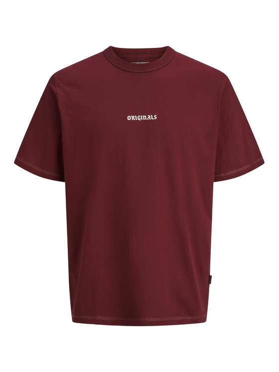 Jack & Jones Jack & Jones T-Shirt Meadows Minimal 12283630 Rot Loose Fit