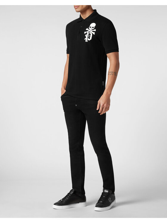 PHILIPP PLEIN PHILIPP PLEIN Polokošeľa 643 Čierna Slim Fit