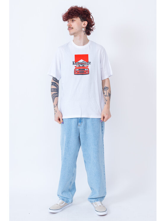 Kamuflage Kamuflage T-Shirt Beemer 2.0 Biały Relaxed Fit