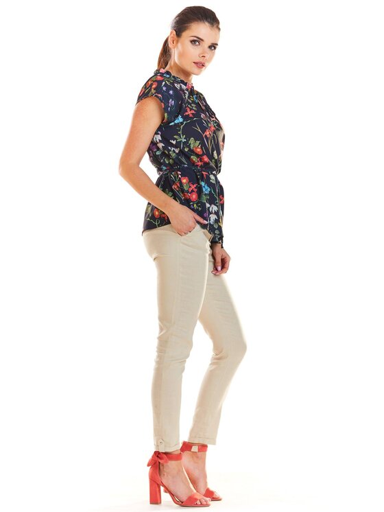 Infinite You Infinite You Bluzka M194 Granatowy Basic Fit