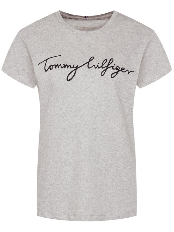 Tommy Hilfiger Tommy Hilfiger Tricou Heritage Graphic WW0WW24967 Gri Regular Fit