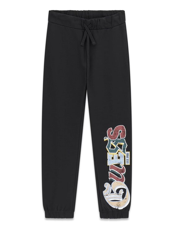 Guess Kids Guess Kids Spodnie materiałowe 183846 Czarny Regular Fit