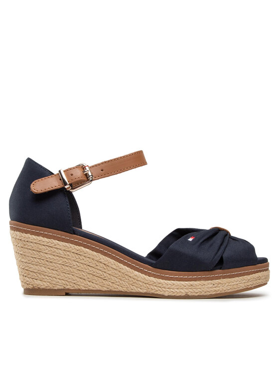 Tommy Hilfiger Tommy Hilfiger Espadryle Iconic Elba Sandal FW0FW00906 Granatowy