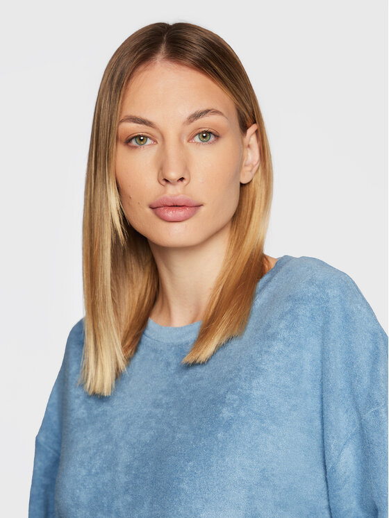 Roxy Roxy Bluza Loungin Around ERJKT03937 Niebieski Relaxed Fit