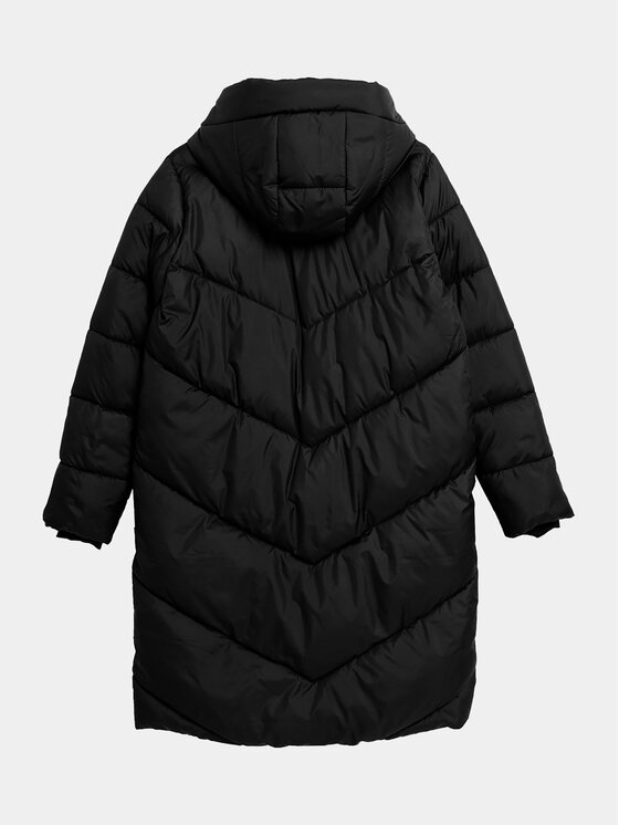 4F 4F Зимно яке 4FAW23TDJAF235 Черен Regular Fit