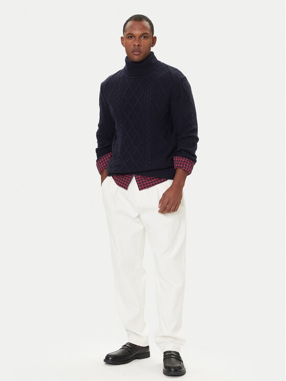 Tommy Hilfiger Tommy Hilfiger Rollkragenpullover MW0MW40914 Dunkelblau Regular Fit