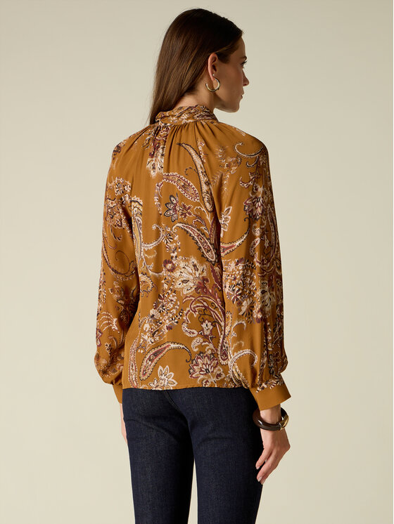 Oltre Oltre Blusa 2065J000840N0V2 Marrone Regular Fit