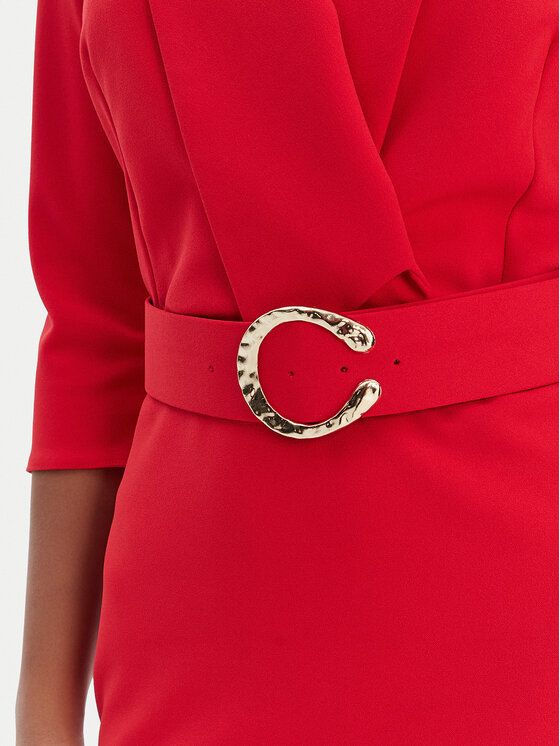 Rinascimento Rinascimento Abito da cocktail CFC0126777003 Rosso Slim Fit