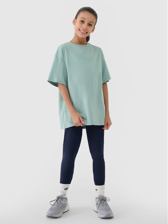4F 4F T-Shirt 4FJWSS25TTSHF1851-47S Zielony Oversize