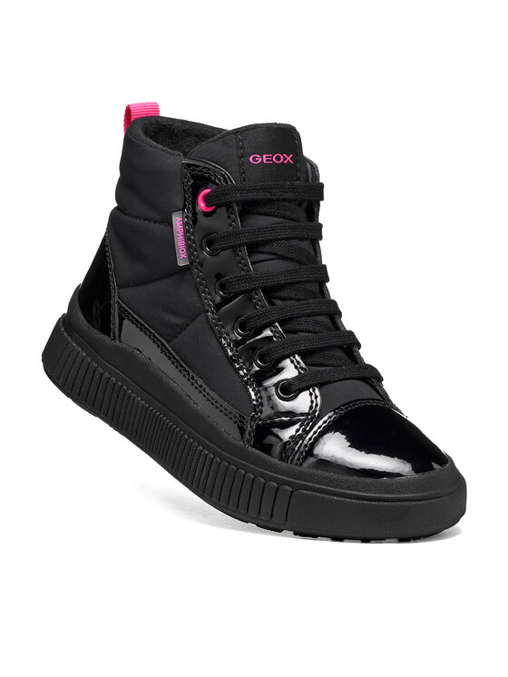 Geox Geox Schnürschuhe J Laquinny Girl B Abx J661JA 0HHFU C9B8L S Schwarz