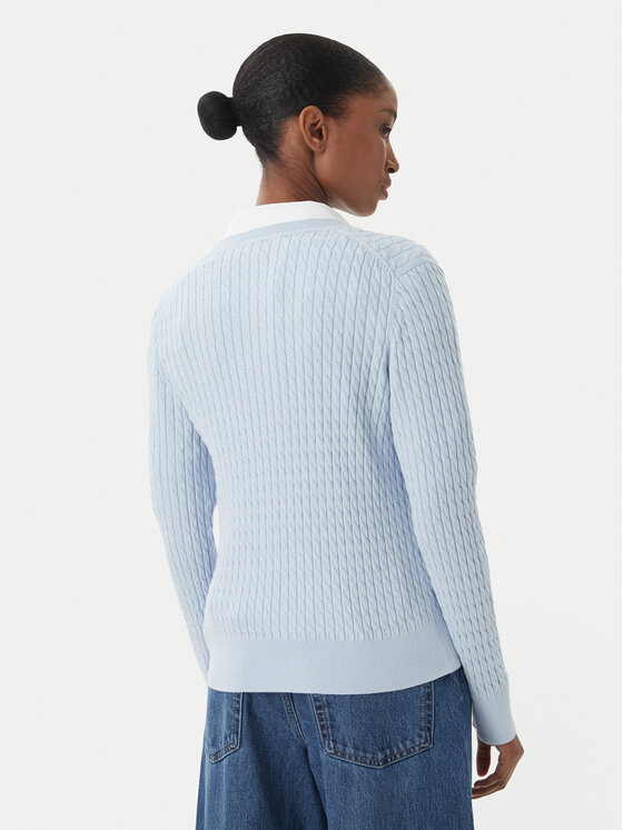 Tommy Hilfiger Tommy Hilfiger Pulover WW0WW44987 Albastru deschis Regular Fit