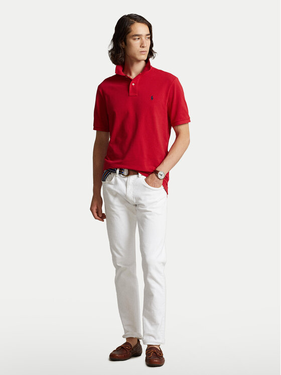 Polo Ralph Lauren Polo Ralph Lauren Pólóing Core Replen 710666998 Piros Custom Slim Fit