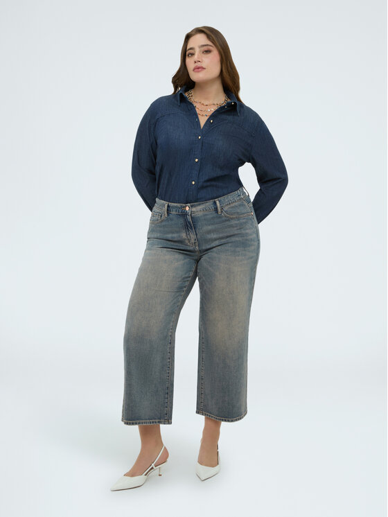Fiorella Rubino Fiorella Rubino Jeansy P498T005253N004 Niebieski Boxy Fit