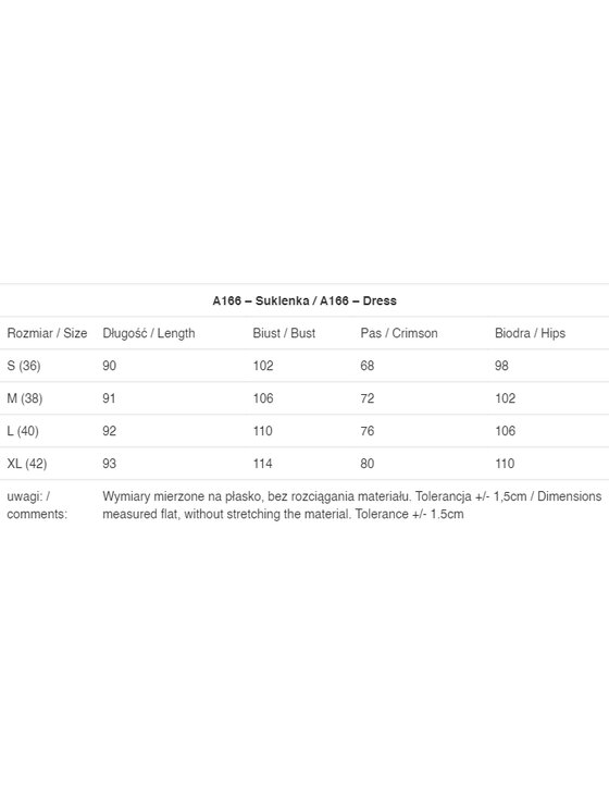 Awama Awama Sukienka letnia A166 Kolorowy Basic Fit