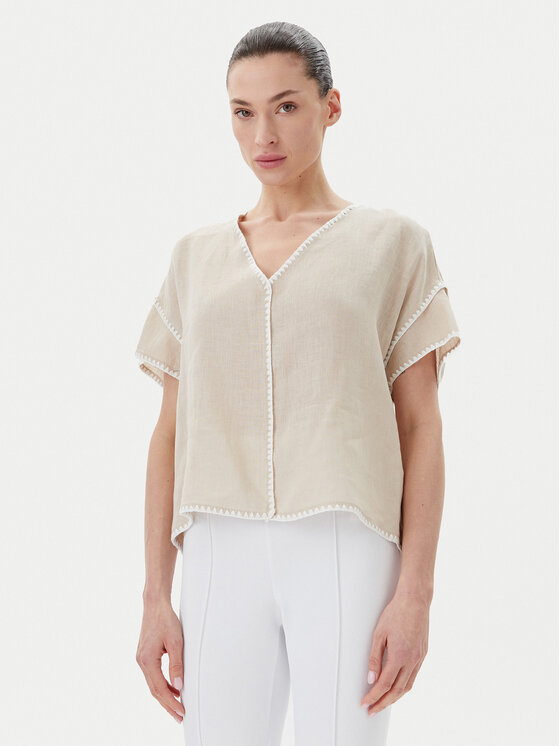 ICONA ICONA Blúz RP5LE004 Bézs Relaxed Fit