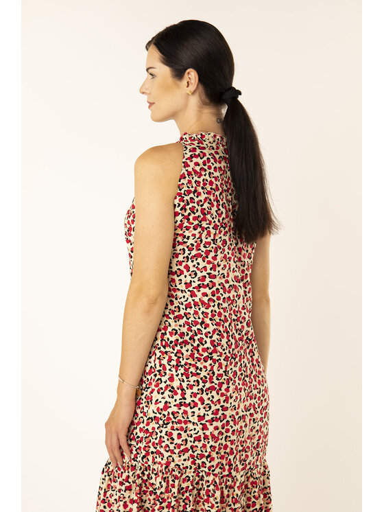 QUIOSQUE QUIOSQUE Každodenné šaty COLORO DRESS Červená Regular Fit