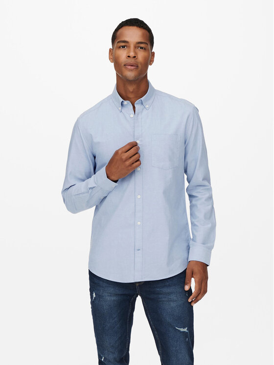 Only Sons Chemise Neil 22019669 Bleu Slim Fit Modivo